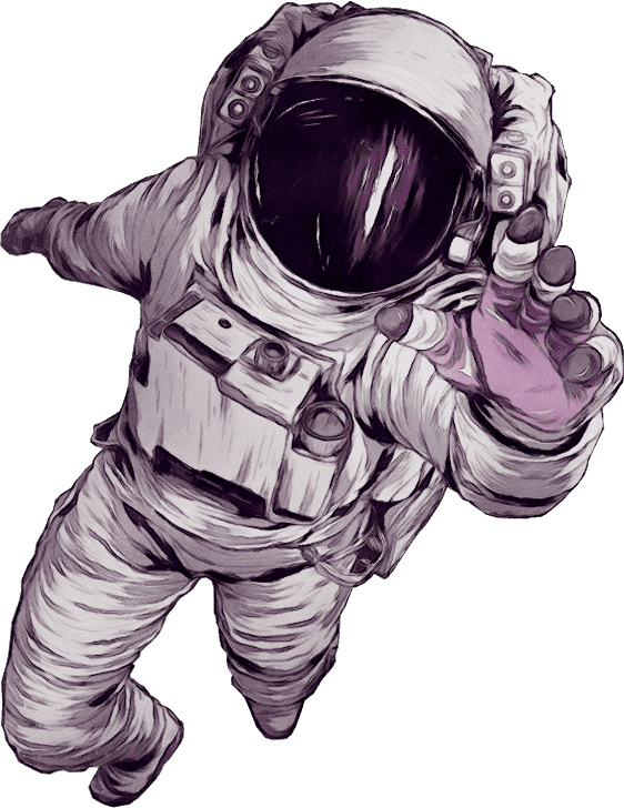 astronaut floating in space